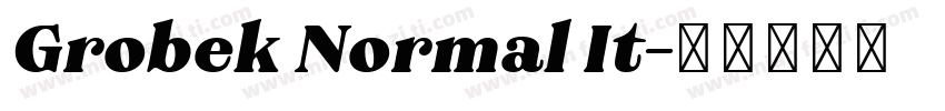 Grobek Normal It字体转换